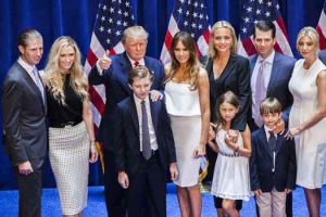 Eric Trump and Lara Yunaska and thier family